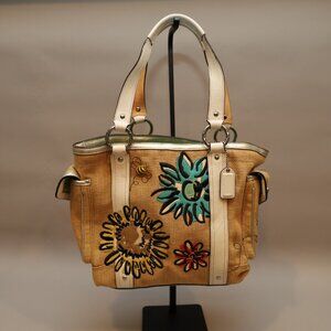 Coach Bumble Bee & Flowers Tote Bag